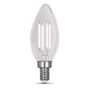 Feit White B10 E12 (Candelabra) Filament LED Bulb Soft White 40 Watt Equivalence 2 pk