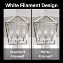 Feit White B10 E12 (Candelabra) Filament LED Bulb Soft White 40 Watt Equivalence 2 pk