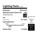Feit White B10 E12 (Candelabra) Filament LED Bulb Soft White 40 Watt Equivalence 2 pk