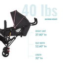 Baby Vista Moonwalk Lightweight Stroller - Pink