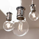 Feit White G25 E26 (Medium) Filament LED Bulb Soft White 60 Watt Equivalence 3 pk