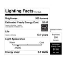 Feit White G25 E26 (Medium) Filament LED Bulb Soft White 60 Watt Equivalence 3 pk