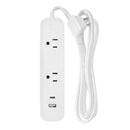 Globe Electric 6 ft. L 2 outlets Power Strip White, Pack of 8