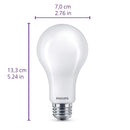 Philips A21 E26 (Medium) LED Bulb Soft White 75 Watt Equivalence 2 pk