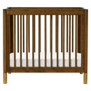 Gelato 4-in-1 Convertible Mini Crib - Natural Walnut Finish/Gold Feet