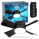 Bell & Howell 15 in. Black Indoor Socket Fanlight