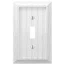 Amerelle Cottage White 1 gang Compressed Composite Toggle Wall Plate 1 pk, Pack of 4