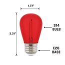 Westinghouse Edison Style S14 E26 (Medium) LED Bulb Red 40 Watt Equivalence 1 pk