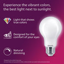 Philips A19 E26 (Medium) Filament LED Bulb Daylight 75 Watt Equivalence 2 pk