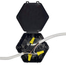 Rack-A-Tiers Open Splice Old Work 25.8 cu in Octagon Plastic 4 gang Junction Box Black