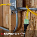 Monster Just Power It Up Outdoor 50 ft. L Yellow Extension Cord 10/3 SJTW, Pack of 2