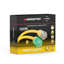 Monster Just Power It Up Outdoor 100 ft. L Yellow Extension Cord 10/3 SJTW, Pack of 2