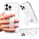LoveHandle Clear Crystal Clear Glitter Phone Grip with Kickstand For All Mobile Devices