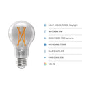 Feit A19 E26 (Medium) Filament LED Bulb Daylight 75 Watt Equivalence 4 pk