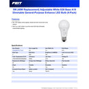 Feit A19 E26 (Medium) LED Bulb Adjustable White 40 Watt Equivalence 4 pk