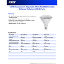 Feit PAR38 E26 (Medium) LED Bulb Adjustable White 120 Watt Equivalence 2 pk