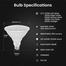 Feit PAR38 E26 (Medium) LED Bulb Adjustable White 90 Watt Equivalence 1 pk