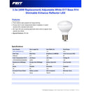 Feit R14 E17 (Intermediate) LED Bulb Adjustable White 40 Watt Equivalence 1 pk