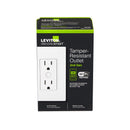 Leviton Decora Smart 15 amps 120 V Duplex White Tamper Resistant Outlet 5-15R 1 pk, Pack of 2