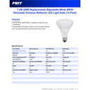 Feit BR30 E26 (Medium) LED Bulb Adjustable White 65 Watt Equivalence 12 pk