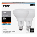 Feit BR30 E26 (Medium) LED Bulb Adjustable White 65 Watt Equivalence 2 pk