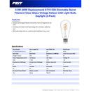 Feit ST19 E26 (Medium) Filament LED Bulb Daylight 60 Watt Equivalence 2 pk