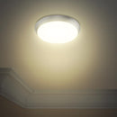 Feit 3 in. H X 11 in. W X 11 in. L Brushed Nickel White Ceiling Fixture