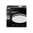 Feit 2.6 in. H X 14 in. W X 14 in. L Matte Black Black Ceiling Fixture