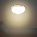 Feit 3 in. H X 9 in. W X 9 in. L Brushed Nickel White Ceiling Fixture