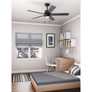 Hunter 52 in. Matte Black LED Indoor Ceiling Fan