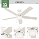 Hunter 52 in. Matte White LED Indoor Ceiling Fan