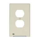 LumiCover Amerelle Almond 1 gang Plastic Decorator/Duplex Nightlight Wall Plate 1 pk