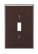 Leviton Brown 1 gang Thermoset Plastic Toggle Wall Plate 1 pk