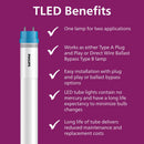 Philips LED Multi-CCT 24 in. G13 T8 Linear 17 Watt Equivalence 1 pk, Pack of 10