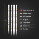 Feit 12 in. L Color Changing Plug-In LED Tape Light 4 pk