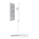 Sleek Socket 3 ft. L 3 outlets Combo Extension Cord White
