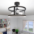 Feit 54 in. H X 15 in. W X 15 in. L Matte Black LED Ceiling Light Fixture