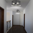 Feit 54 in. H X 15 in. W X 15 in. L Matte Black LED Ceiling Light Fixture