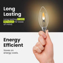 Feit B10 E12 (Candelabra) Filament LED Bulb Clear 2 Watt Equivalence 2 pk