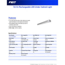 Feit 12.5 in. L White Battery Powered LED Under Cabinet Light Strip 320 lm