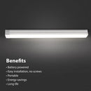 Feit 14.5 in. L White Battery Powered LED Under Cabinet Light Strip 290 lm