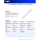 Feit 10 in. L White Plug-In LED Under Cabinet Light Strip 400 lm, Pack of 12