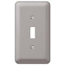 Amerelle Devon Brushed Nickel 1 gang Steel Toggle Wall Plate 1 pk, Pack of 6