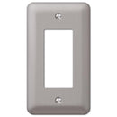 Amerelle Devon Brushed Nickel 1 gang Steel Single Outlet Wall Plate 1 pk, Pack of 6