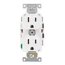 Leviton Lever Edge 15 amps 125 V White Outlet 1 pk