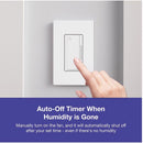 Lutron XactSense Humidity Sensor 3 amps Single Pole Bathroom Exhaust Smart-Enabled Switch White 1 pk