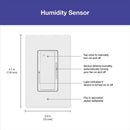 Lutron XactSense Humidity Sensor 3 amps Single Pole Bathroom Exhaust Smart-Enabled Switch White 1 pk