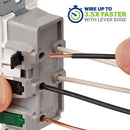 Leviton Lever Edge 20 amps 125 V White Outlet 5-20R 10 pk