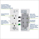 Leviton Lever Edge 20 amps 125 V White Outlet 5-20R 10 pk