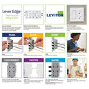 Leviton Lever Edge 20 amps 125 V White Outlet 5-20R 10 pk